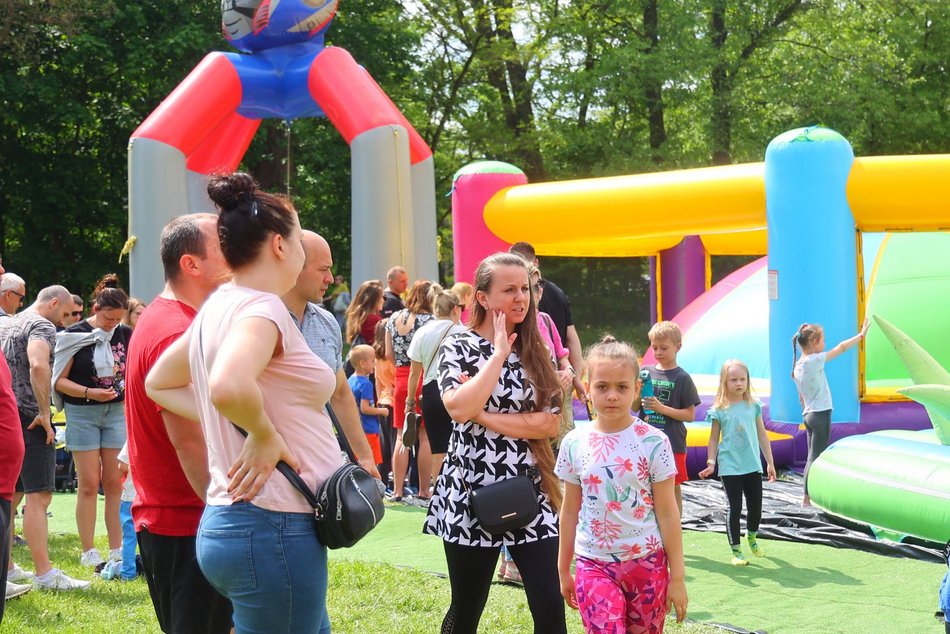 Łódź. Piknik na Młynku w Łodzi. Dmuchańce, alpaki, gigantyczne kręgle i rowery wodne