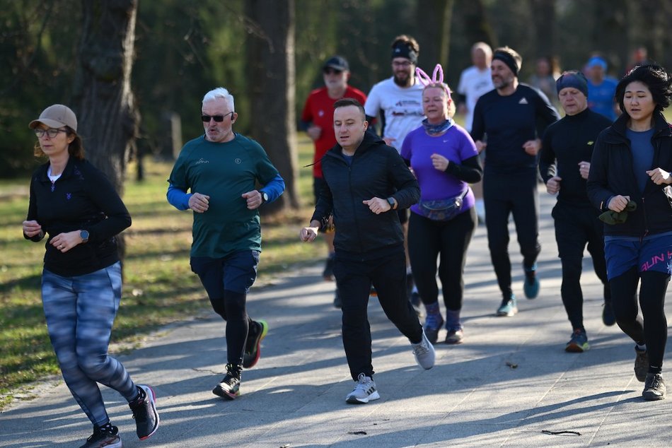 Łódź. Wielkanocny Parkrun w Parku Poniatowskiego