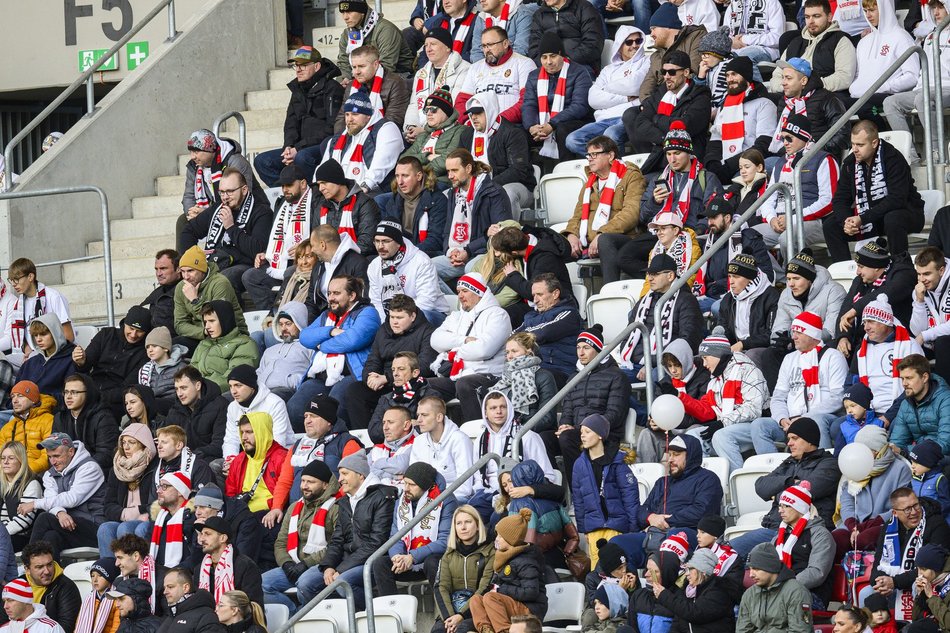 Kibice na meczu ŁKS Łódź - Ruch Chorzów