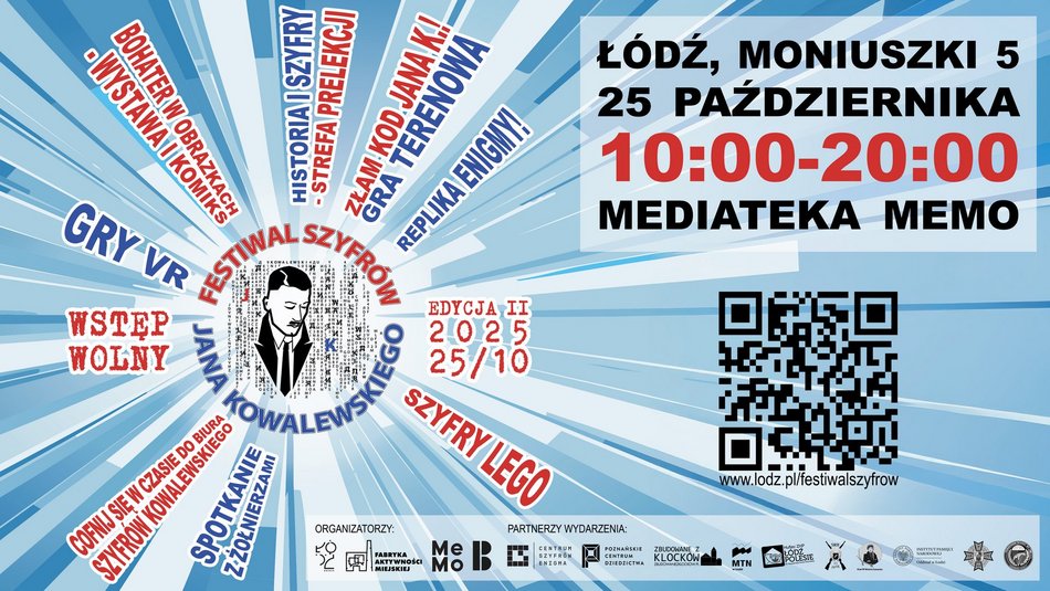 Łódź. Festiwal Szyfrów w Mediatece MeMo w Łodzi. Gry, rekonstrukcje i tworzenie własnego szyfru