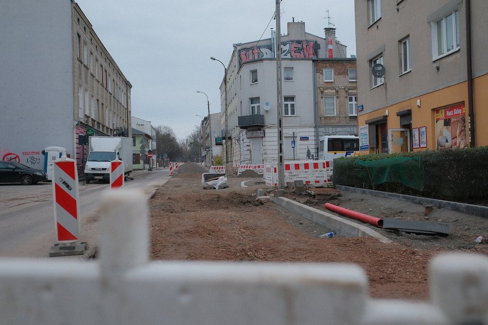 Łódź. Remont ul. Przędzalnianej w Łodzi