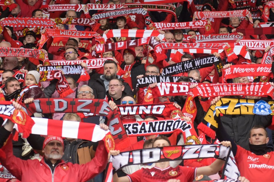 Łódź. Kibice na meczu Widzew Łódź - Bruk-Bet Termalica Nieciecza. Byłeś/aś? Znajdź się w galerii!