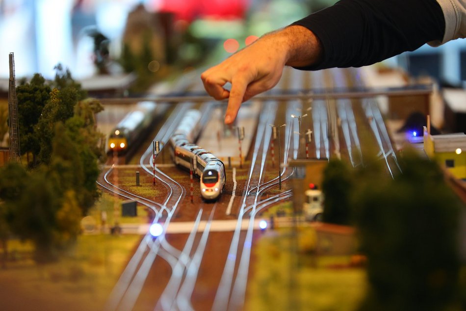 Łódź. Wystawa Makiet Kolejowych na dworcu Łódź Fabryczna. Święto miłośników pociągów