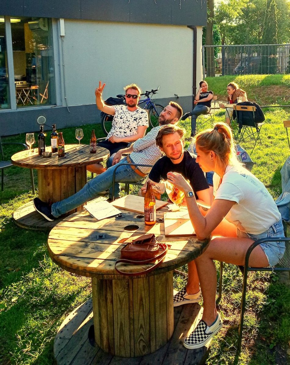 ogródek restauracji, ludzie