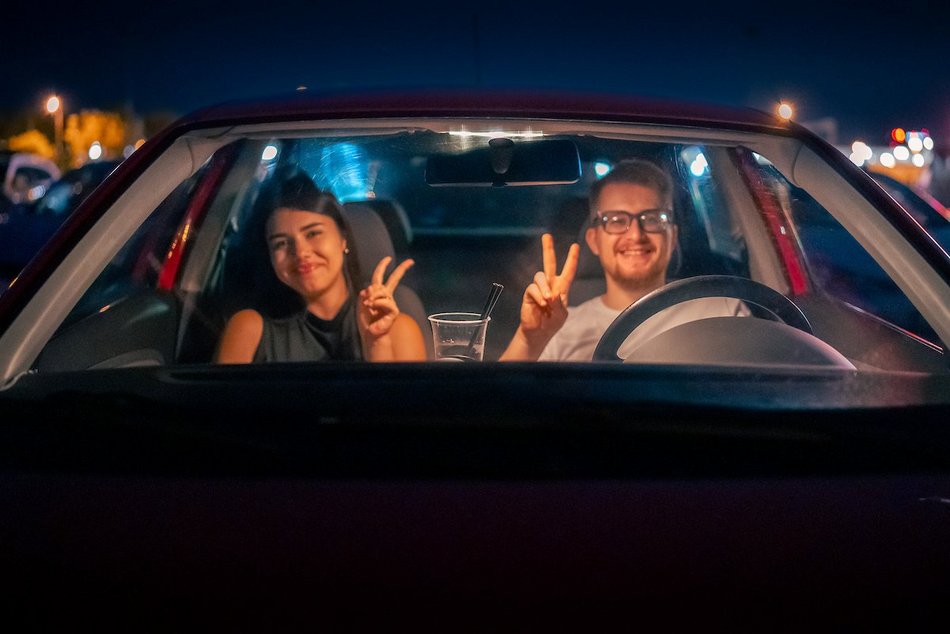 Łódź. Motopolówka przy Atlas Arenie w Łodzi. Dobre kino prosto z samochodu