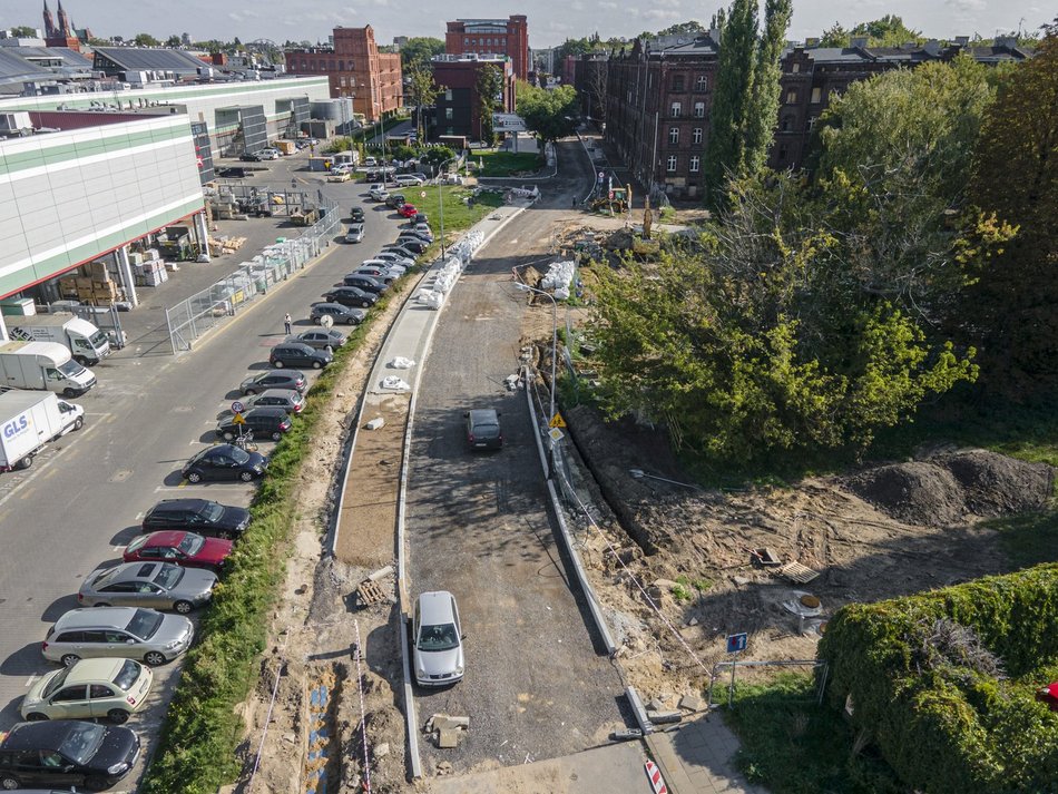 Remont ulicy Ogrodowej w Łodzi.