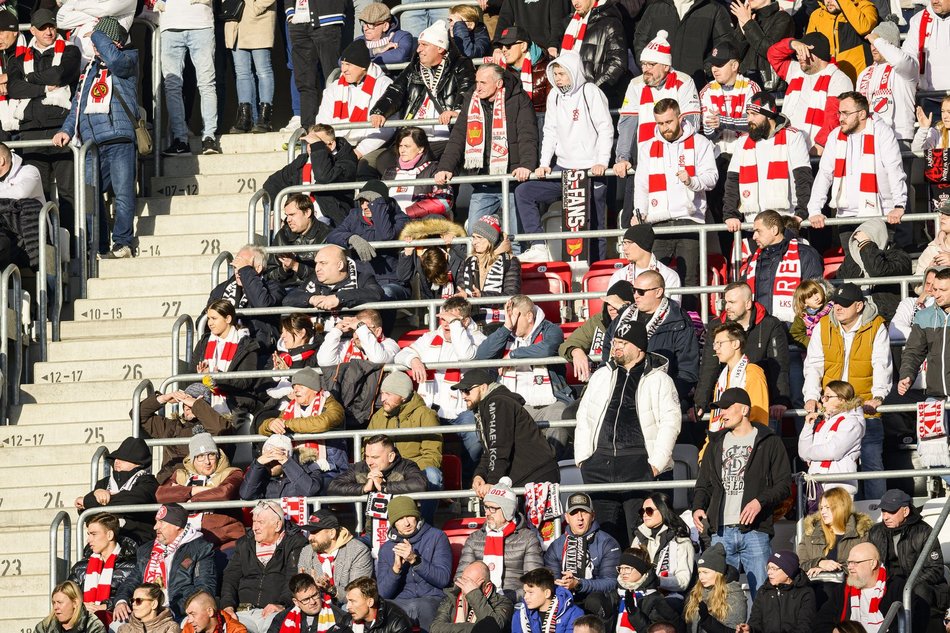 Kibice na meczu ŁKS Łódź - Ruch Chorzów