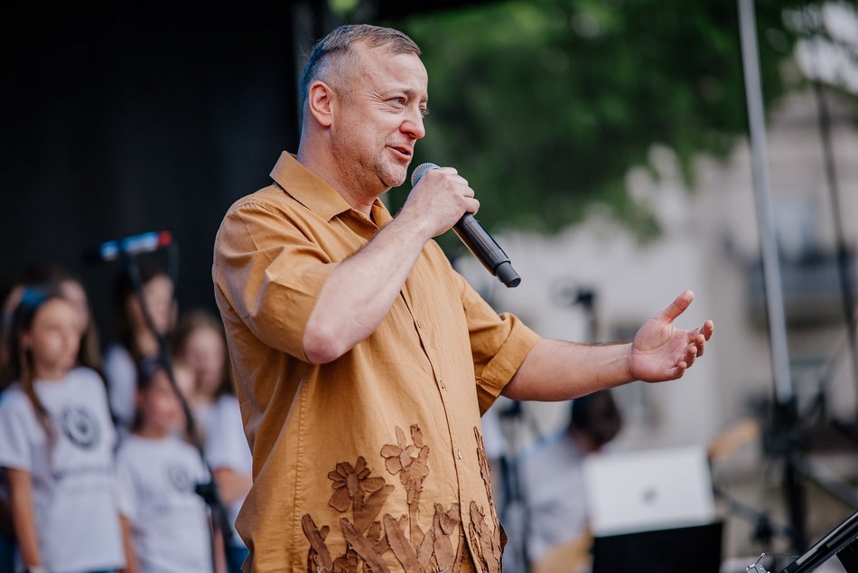Łódź. Czesław Mozil na Miejskim Dniu Dziecka w Łodzi