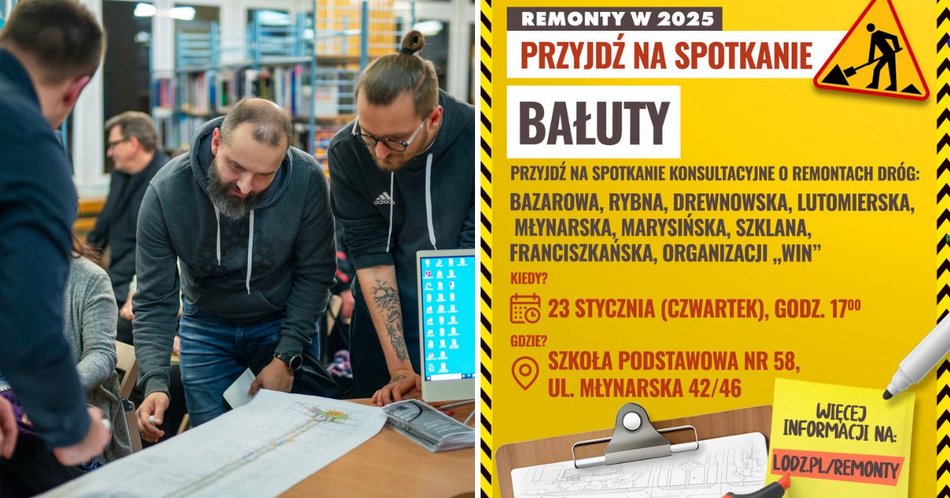 Łódź. Remonty dróg na Bałutach