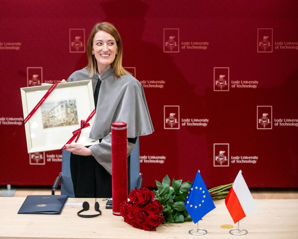 Roberta Metsola uhonorowana doktoratem honoris causa Politechniki Łódzkiej