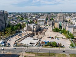 Łódź. Kolej Dużych Prędkości w Łodzi. Budowa komory przy Sienkiewicza