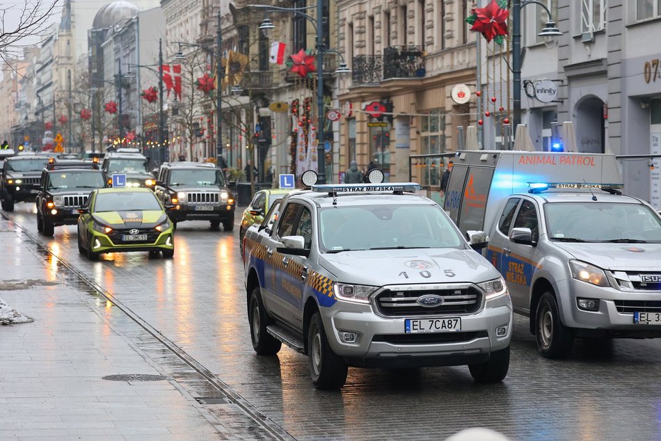 Łódź. WOŚP 2026 w Łodzi. Motoszarża po raz pierwszy opanowała Piotrkowską! [ZDJĘCIA]