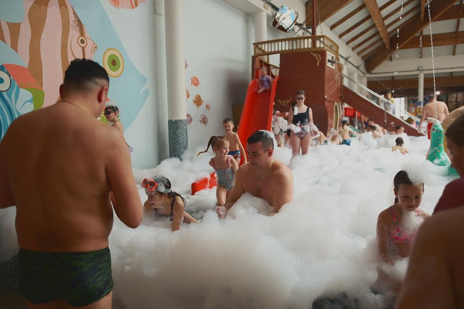 Łódź. Piana Party w Aquaparku Fala
