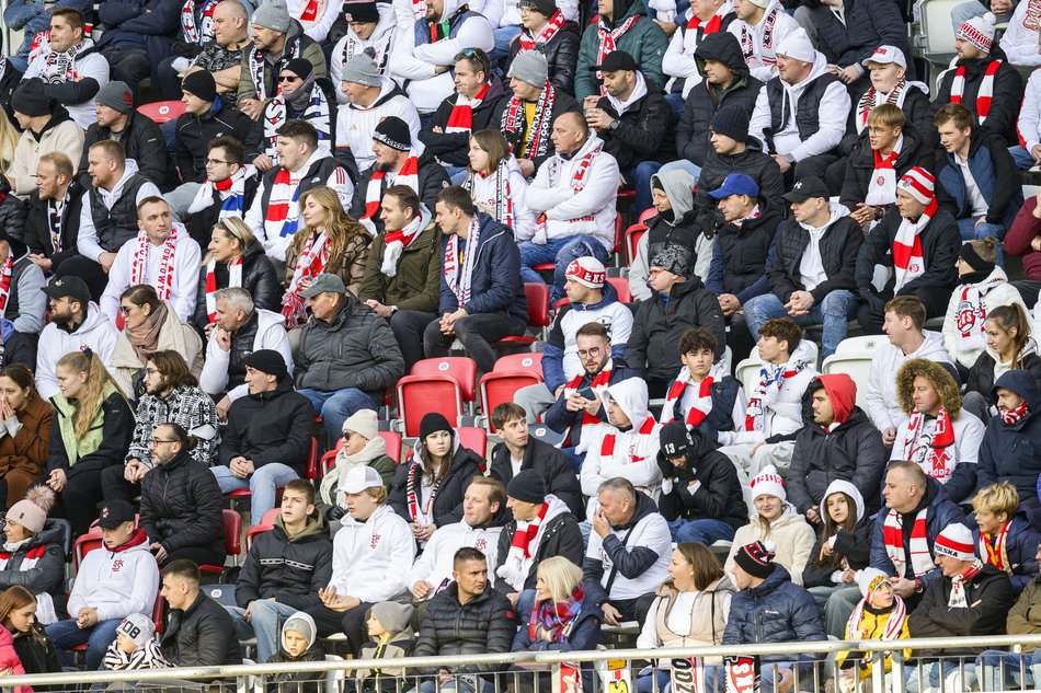 Kibice na meczu ŁKS Łódź - Ruch Chorzów