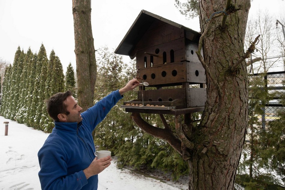 Łódź. Cztery kąty dla wiewiórek i ptaków z Łodzi! Pracownicy ZWiK Łódź zbudowali pomysłowy karminik