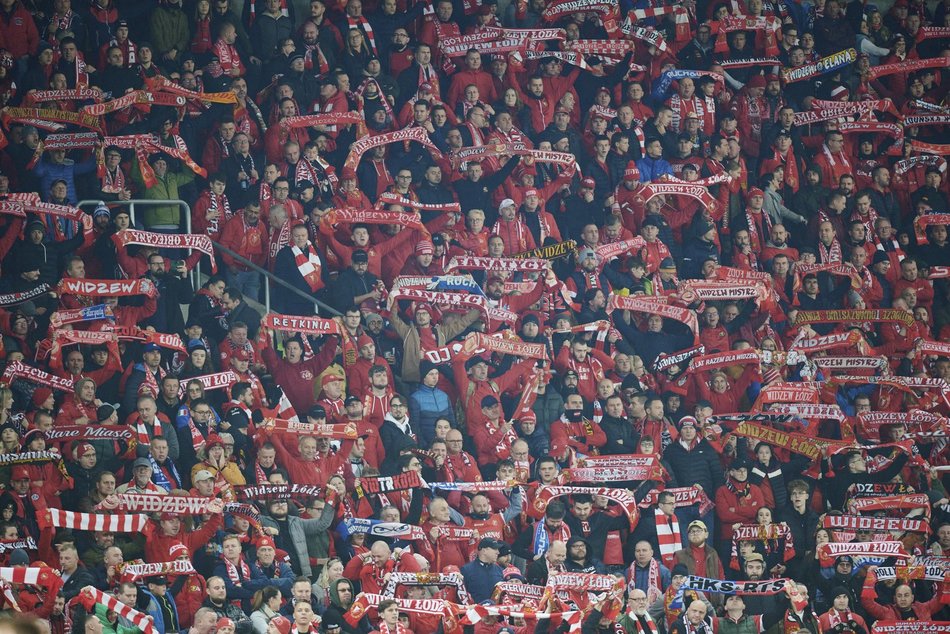 Kibice na meczu Widzew Łódź – Warta Poznań