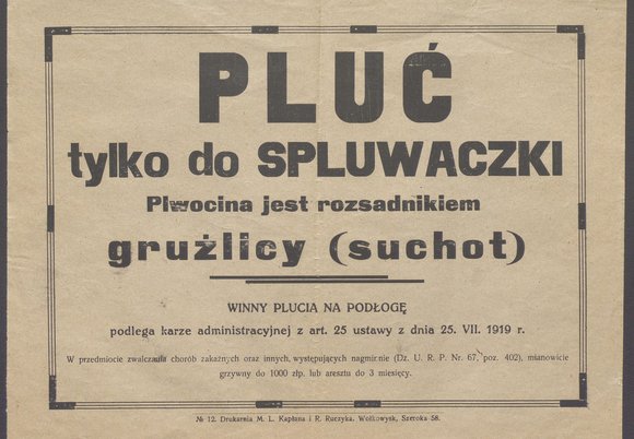 Zakaz plucia - plakat/ulotka