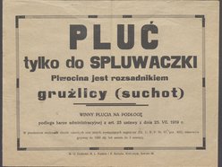 Zakaz plucia - plakat/ulotka