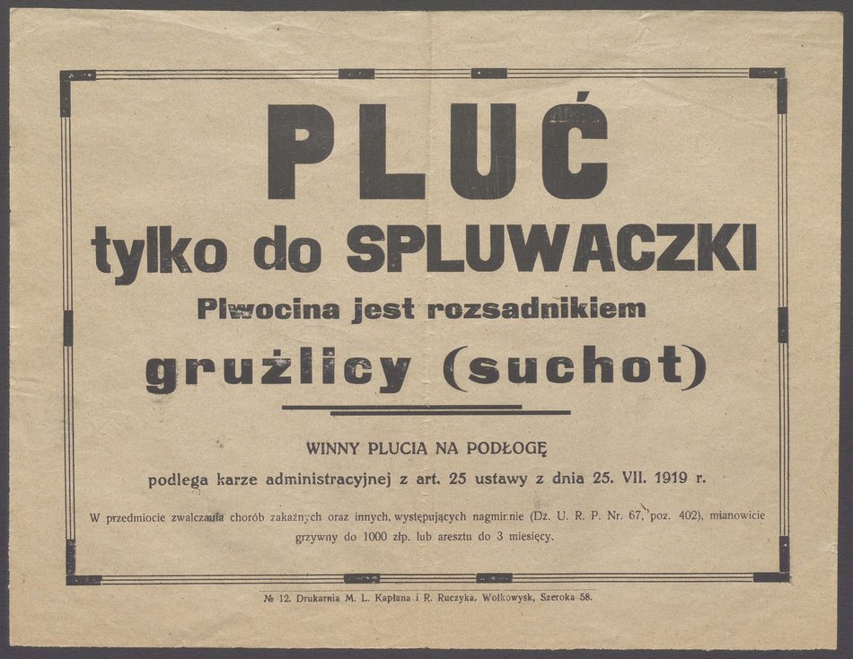 Zakaz plucia - plakat/ulotka