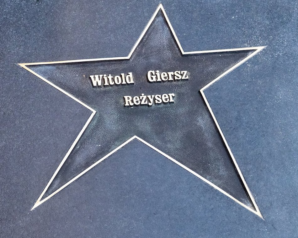 Łódź. Witold Giersz w Alei Gwiazd na Piotrkowskiej