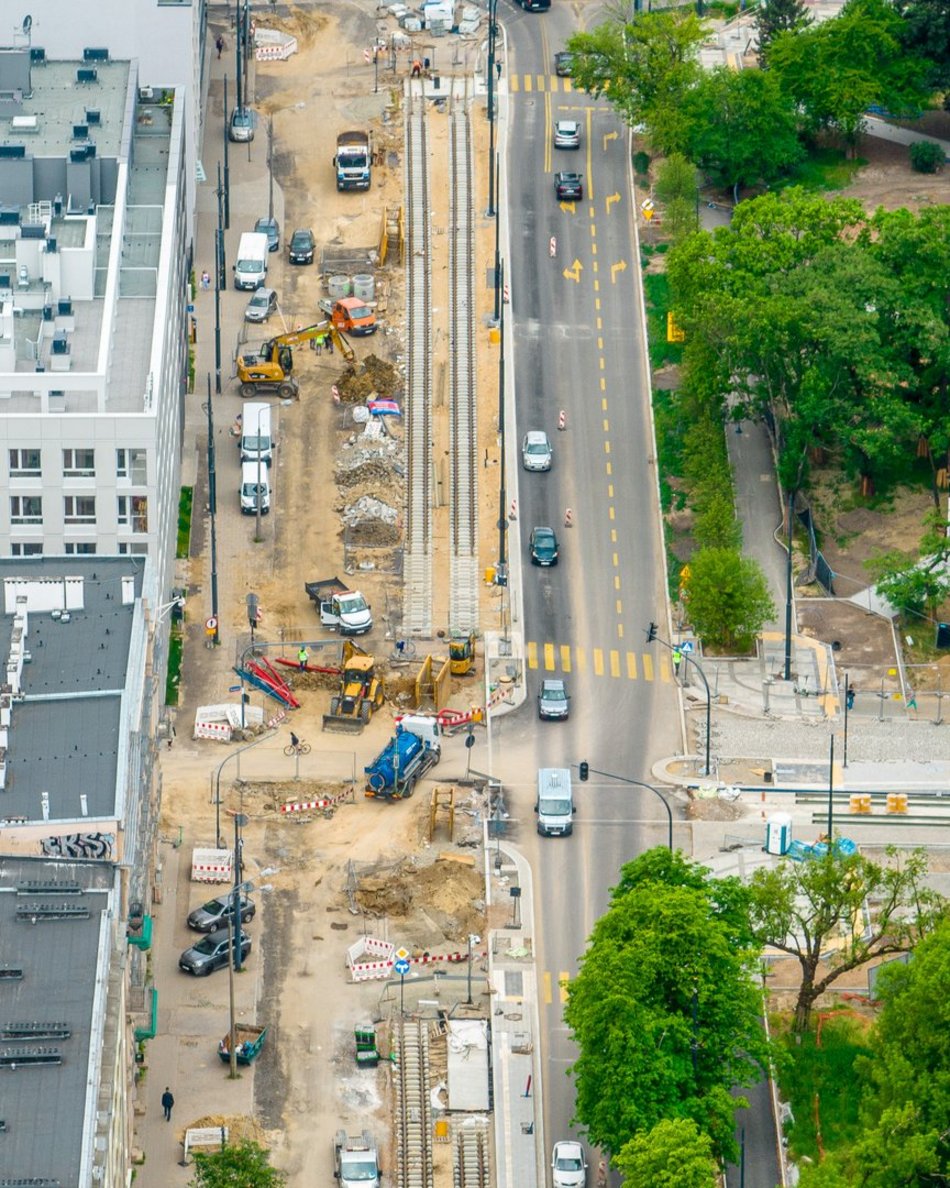 remont ulicy z lotu ptaka