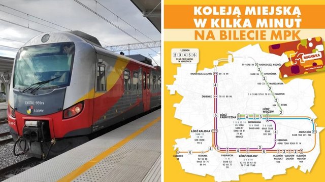 Pociągiem po Łodzi szybko, tanio i wygodnie. ŁKA i MPK Łódź na jednym bilecie! 