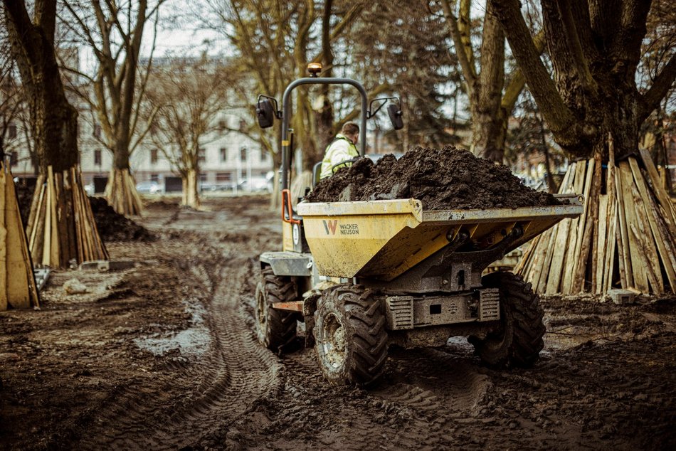 Park Staromiejski w Łodzi w przebudowie