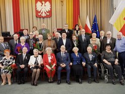 Uroczystość wręczenia medali z okazji długiego pożycia małżeńskiego