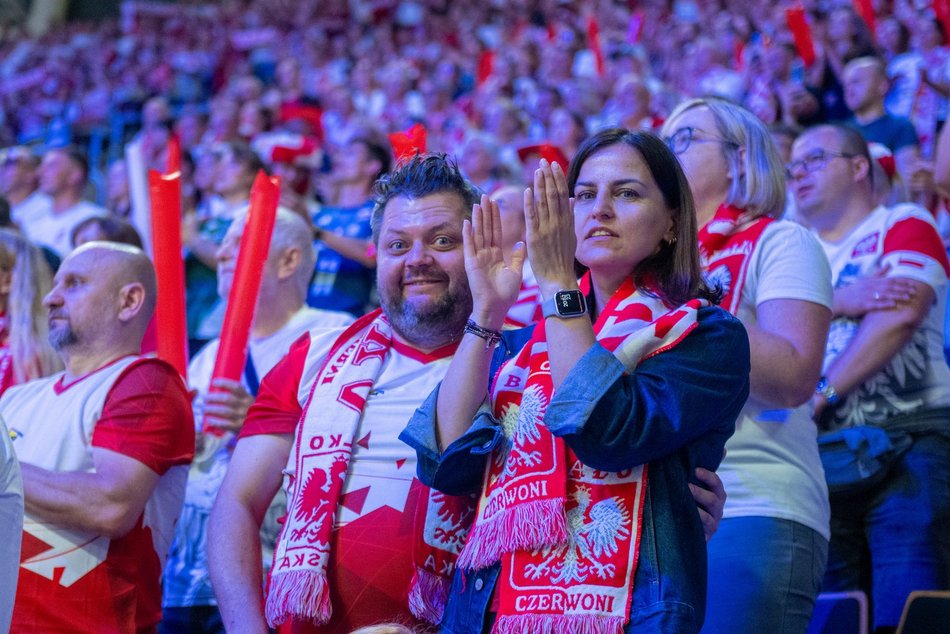 Łódź. Liga Narodów w Atlas Arenie w Łodzi. Byłeś/aś pierwszego dnia? Znajdź się w galerii!