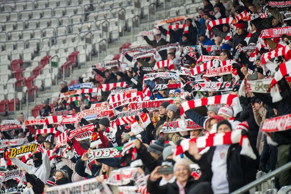 Kibice na meczu ŁKS Łódź z Legią Warszawa