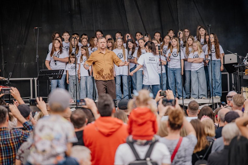 Łódź. Czesław Mozil na Miejskim Dniu Dziecka w Łodzi