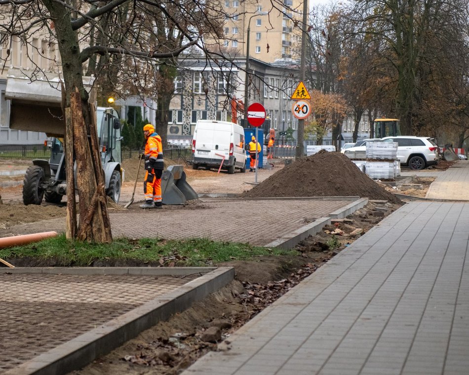 Łódź. Remont Podrzecznej, Wolborskiej i Majzela