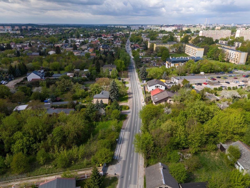 Łódź, ul. Śląska po remoncie z lotu ptaka