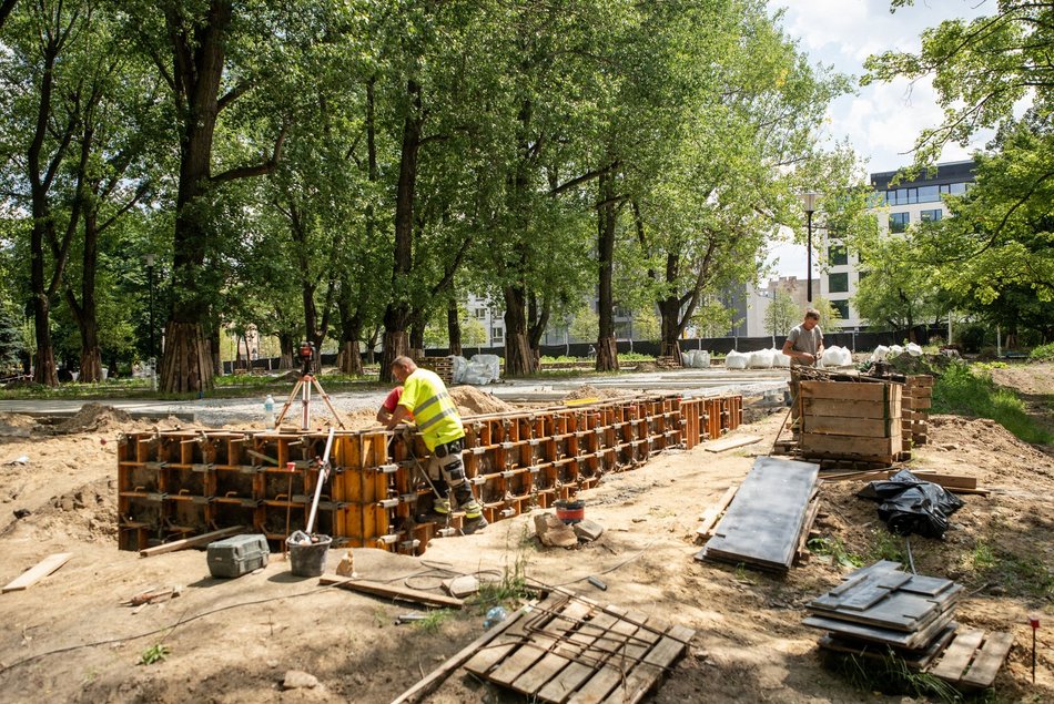 Park Staromiejski w Łodzi w remoncie