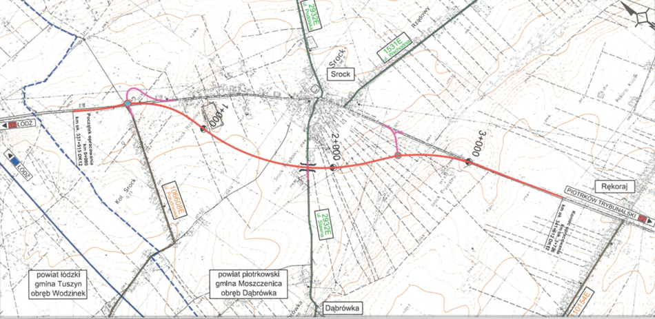 [Translate to Ukraiński:] Srock - obwodnica DK12 91 - mapa