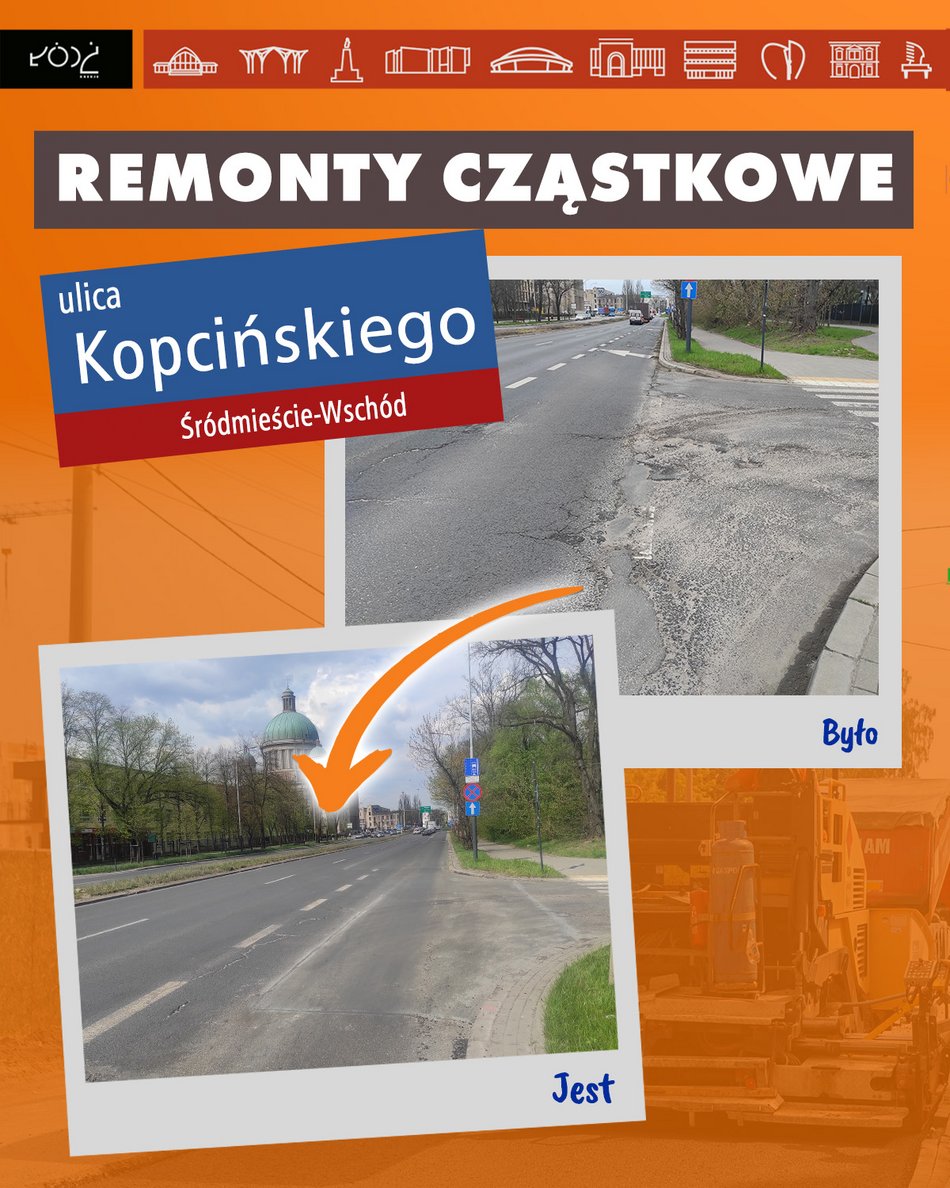 Remonty cząstkowe w Łodzi - Kopcińskiego