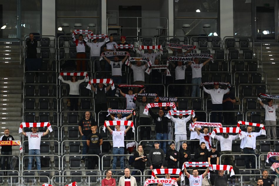 Łódź. Kibice na meczu ŁKS Commercecon Łódź z ITA TOOLS STAL Mielec. Byłeś/aś?