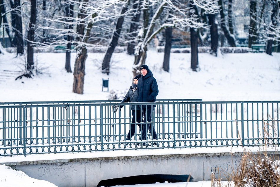 Park Helenów zimą