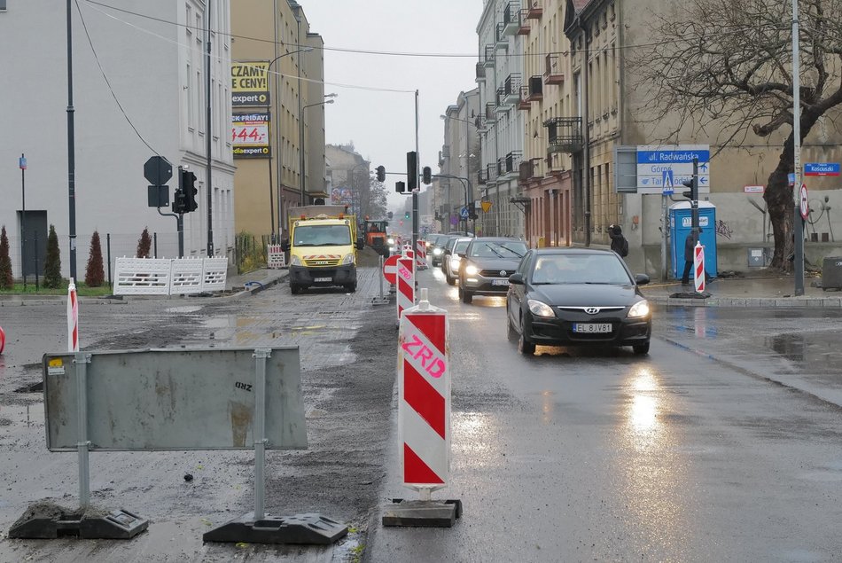 Łódź. Remont Radwańskiej