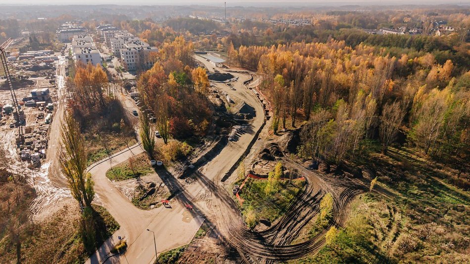 Łódź. Remont Kaczeńcowej. Zobacz nowe rondo i drogę z lotu ptaka!