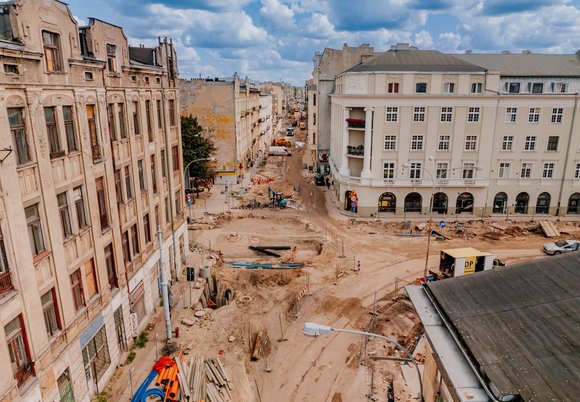 Skrzyżowanie ul. Legionów i ul. Gdańskiej w remoncie