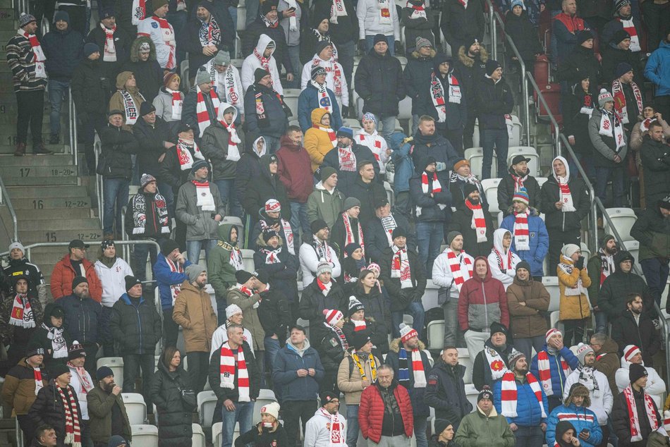 Kibice na meczu ŁKS Łódź - Ruch Chorzów