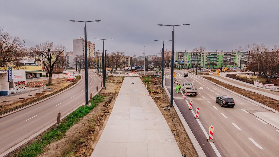 Łódź. Nowe torowisko MPK Łódź na Broniewskiego
