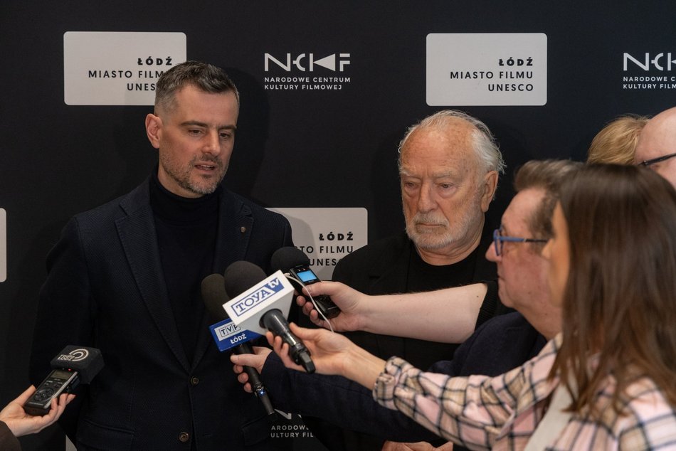 Łódź. Tomasz Kot i Antoni Pawlicki w kinie EC1 Łodź. Gościli na premierowym pokazie filmu „Pojedynek”