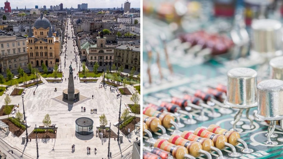 Łódź. Plac Wolności i półprzewodniki