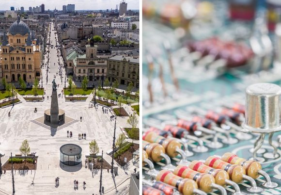 Łódź. Plac Wolności i półprzewodniki