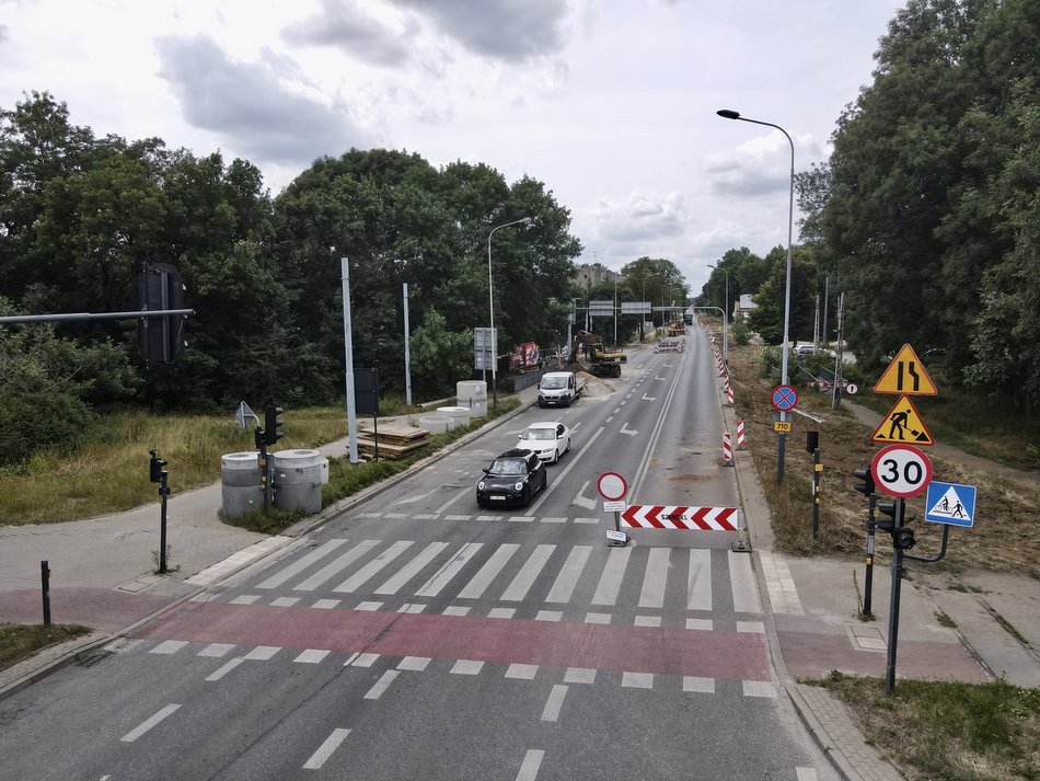 remont ulicy z lotu ptaka