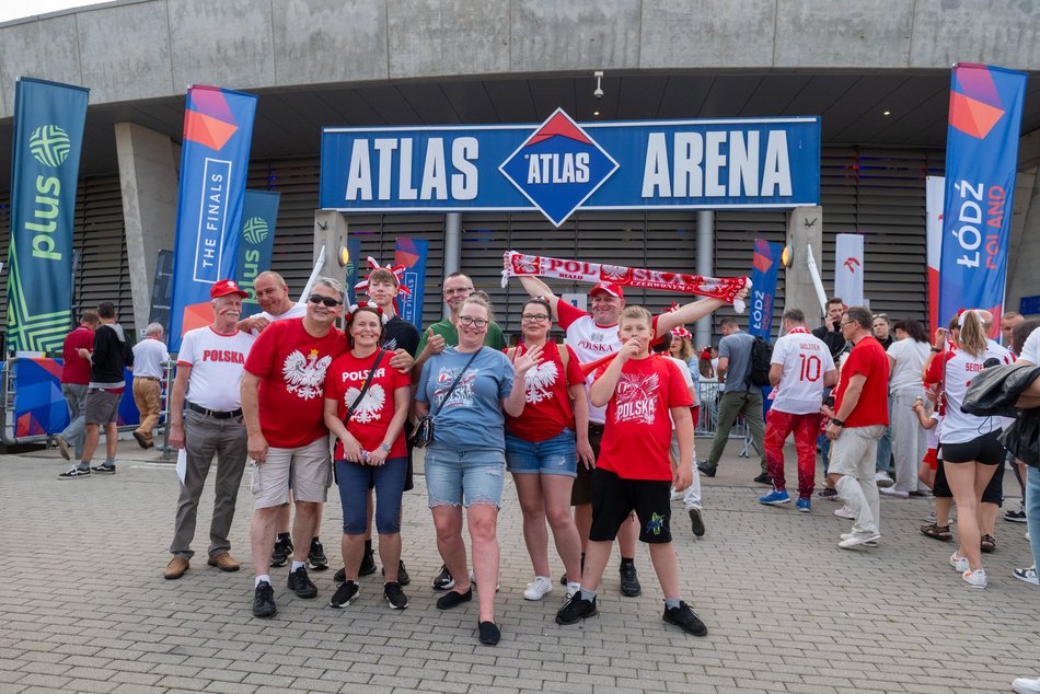 Łódź. Liga Narodów w Atlas Arenie w Łodzi. Byłeś/aś pierwszego dnia? Znajdź się w galerii!