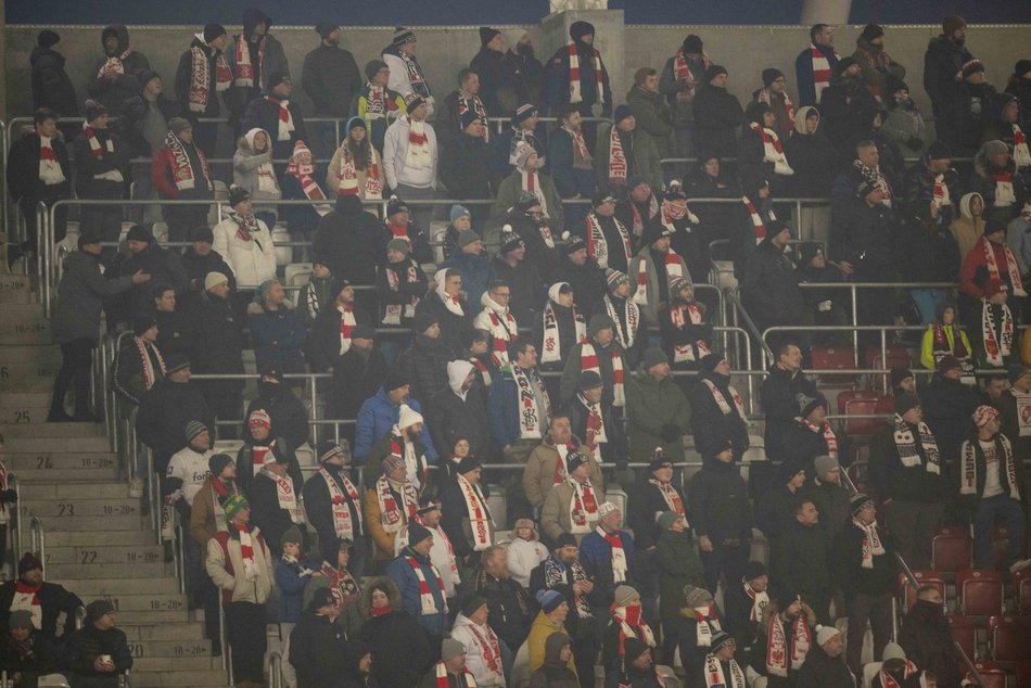 Kibice na meczu ŁKS Łódź z Legią Warszawa