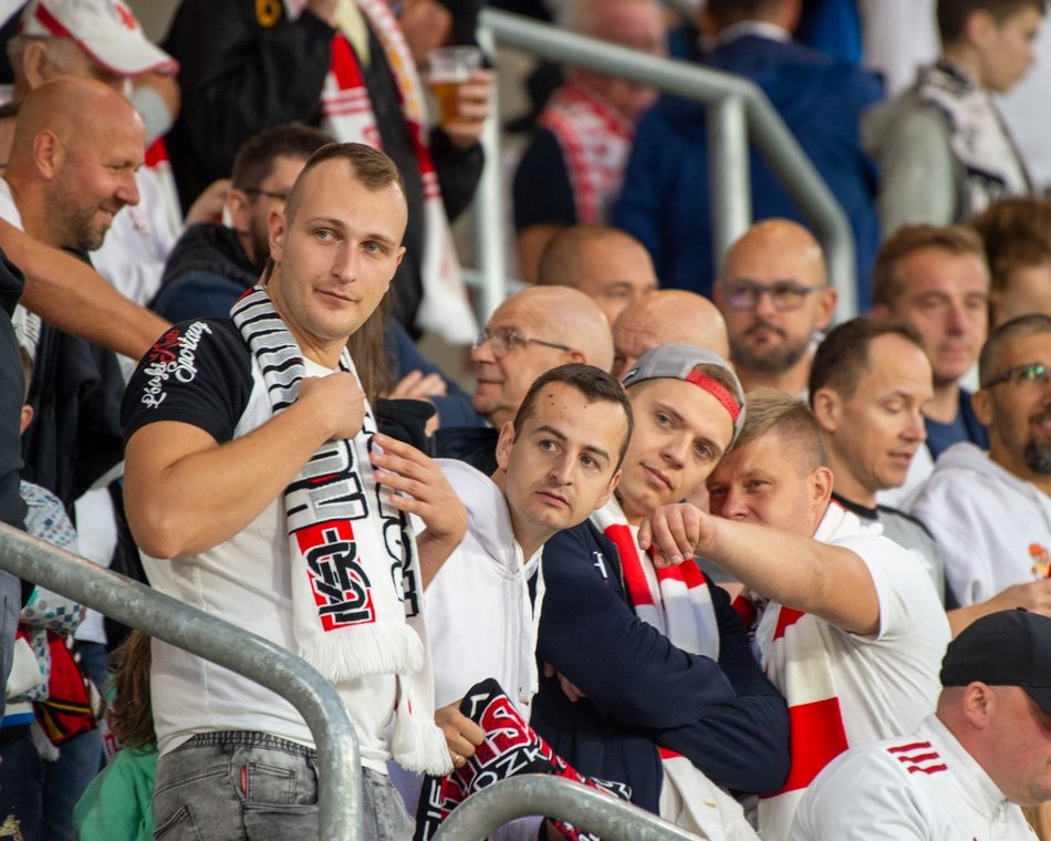 Kibice na meczu ŁKS Łódź z Górnikiem Łęczna